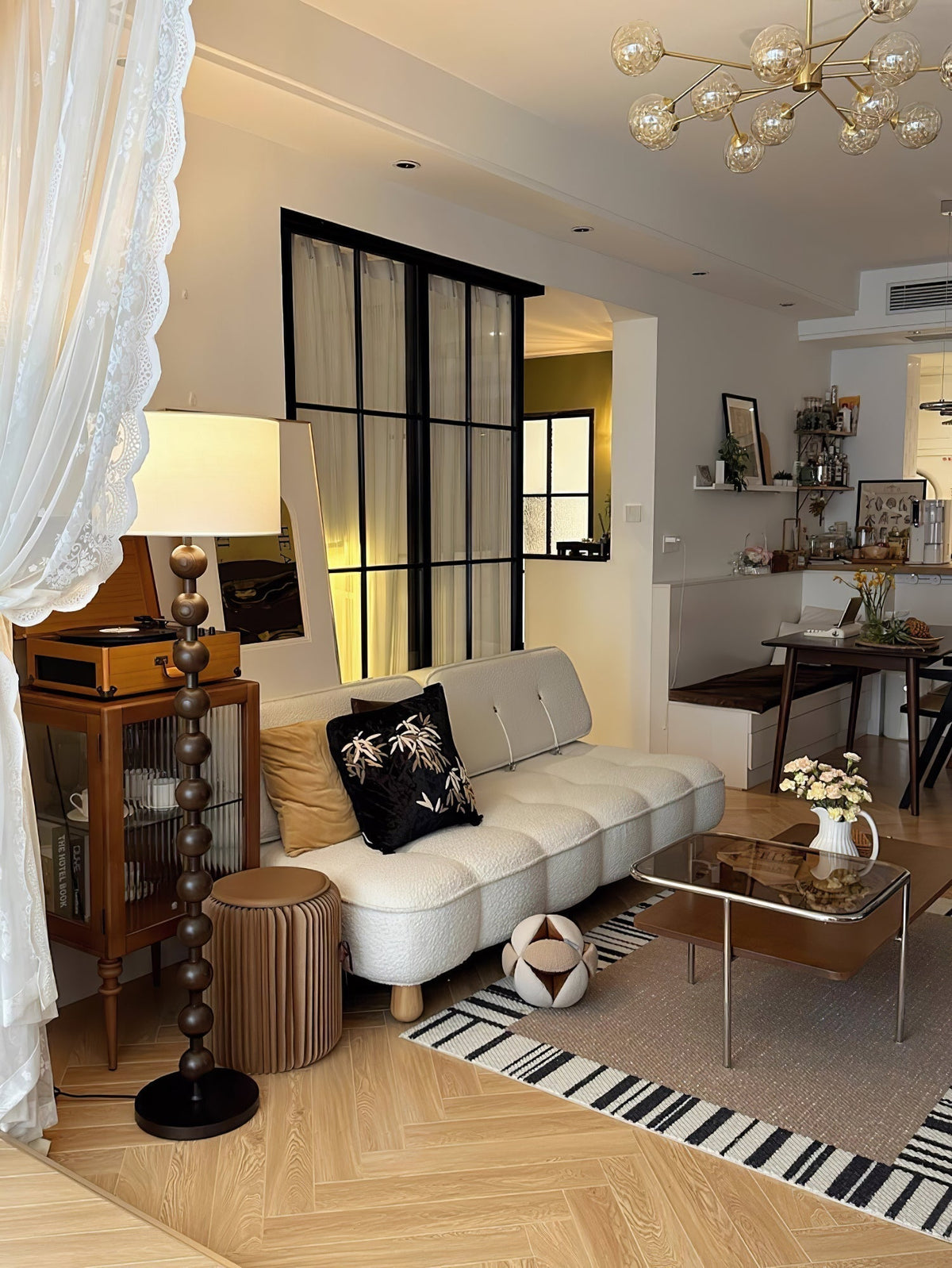 Paston Wood Fabric Floor Lamp
