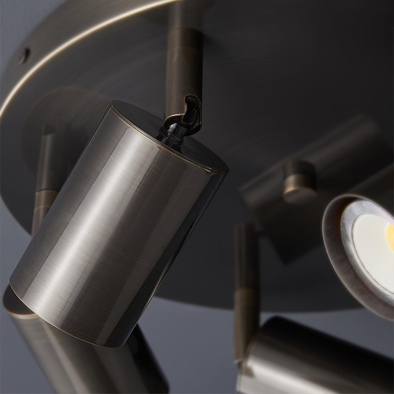 Solara Ceiling Lamp Brass Cylinder Adjustable Contemporary - Neutral Decor