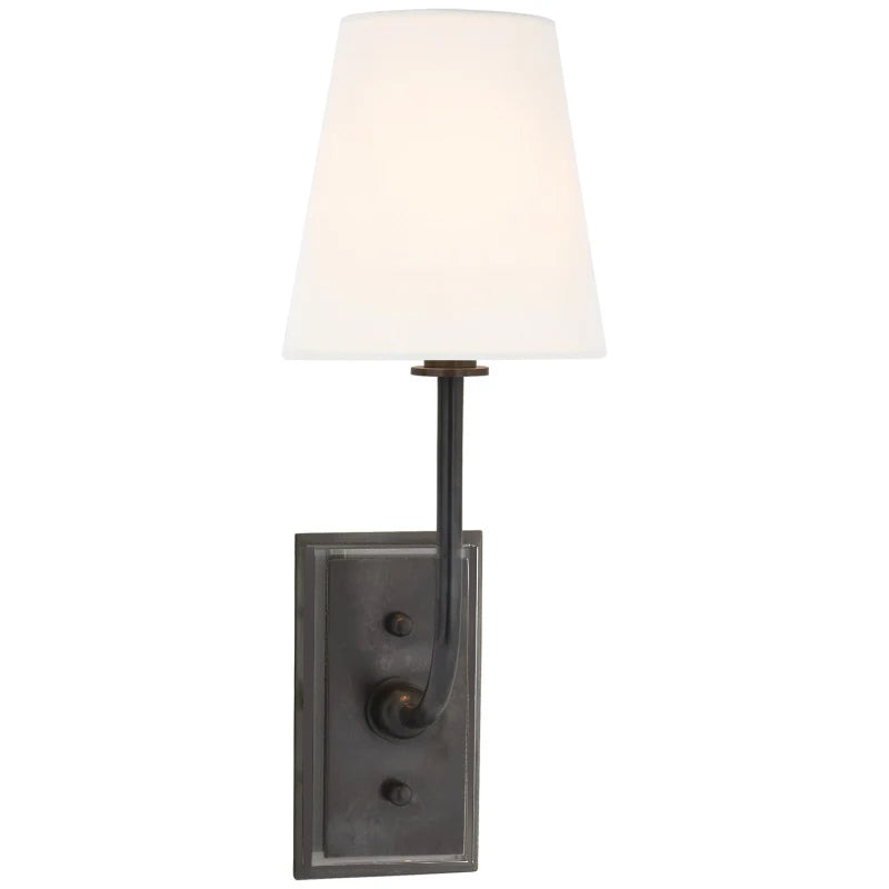 Sylvie Tapered Modern Fabric Wall Light