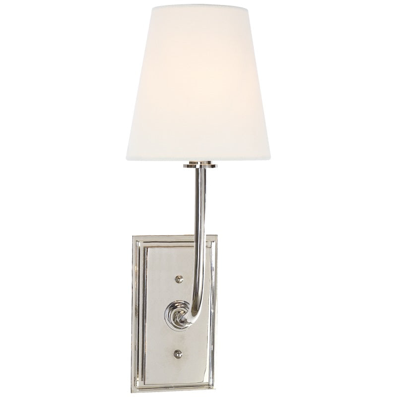 Sylvie Tapered Modern Fabric Wall Light