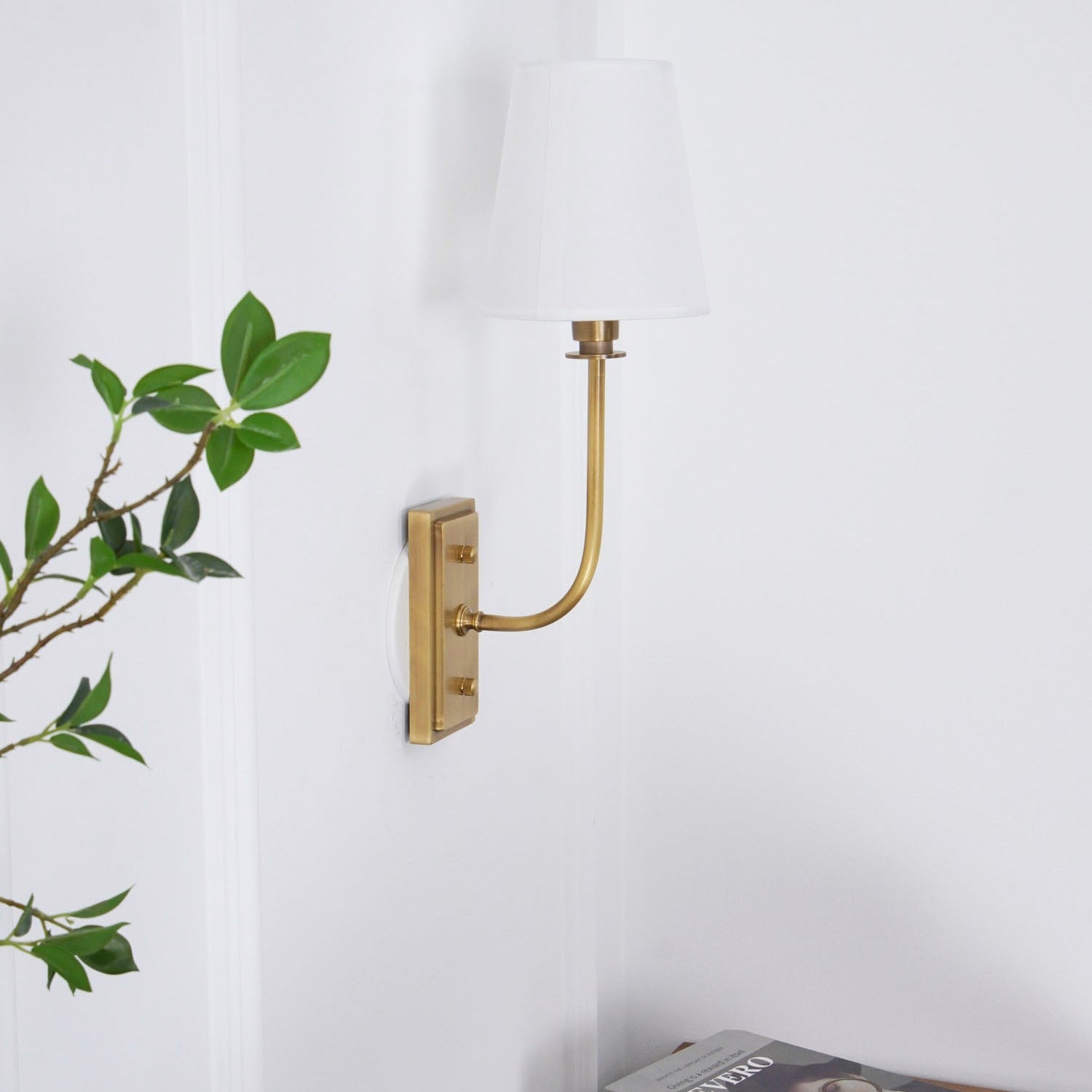 Sylvie Tapered Modern Fabric Wall Light