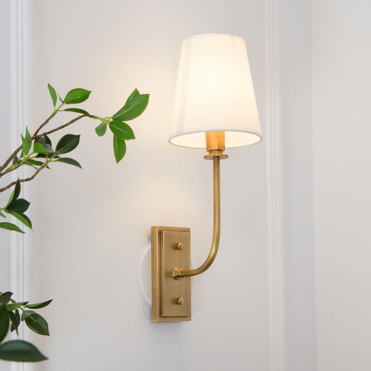 Sylvie Tapered Modern Fabric Wall Light