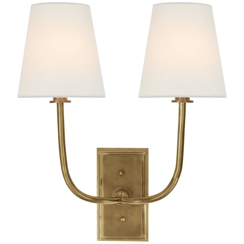 Sylvie Tapered Modern Fabric Wall Light