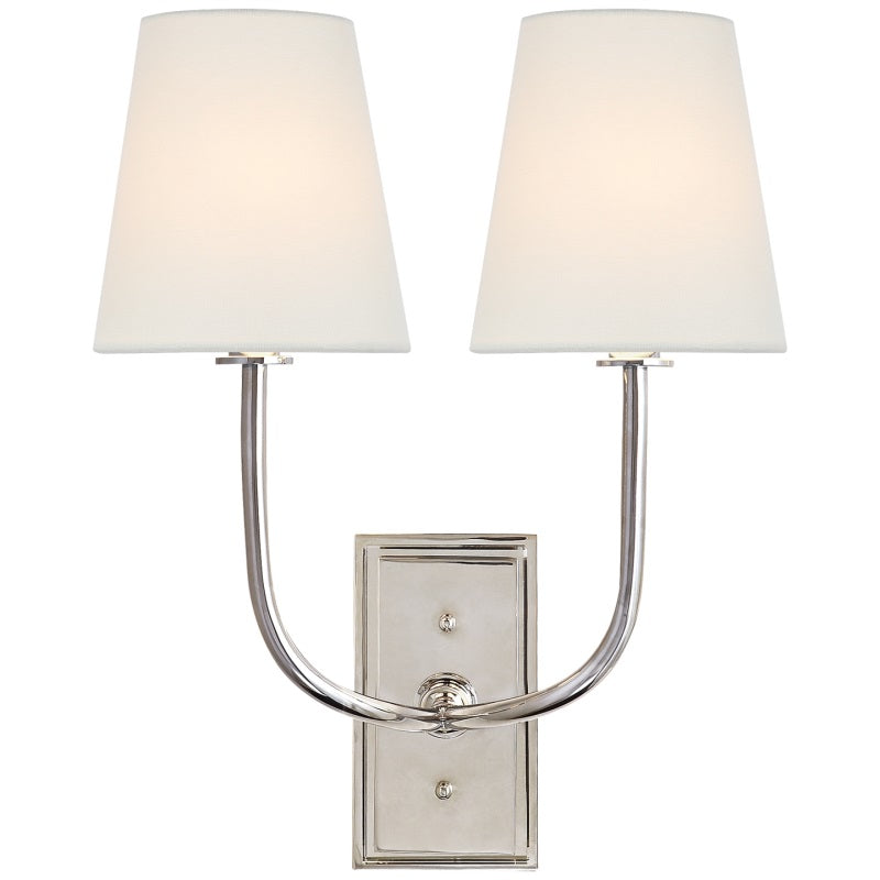 Sylvie Tapered Modern Fabric Wall Light