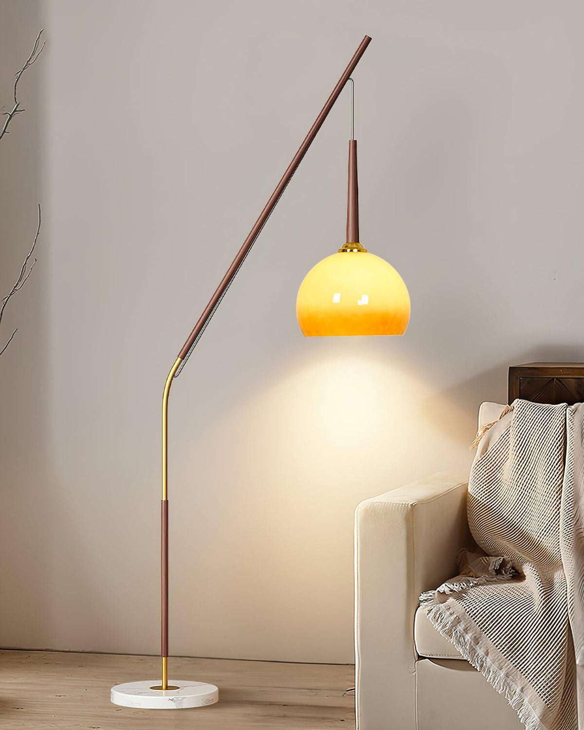Catalil Retro Glass Floor Lamp