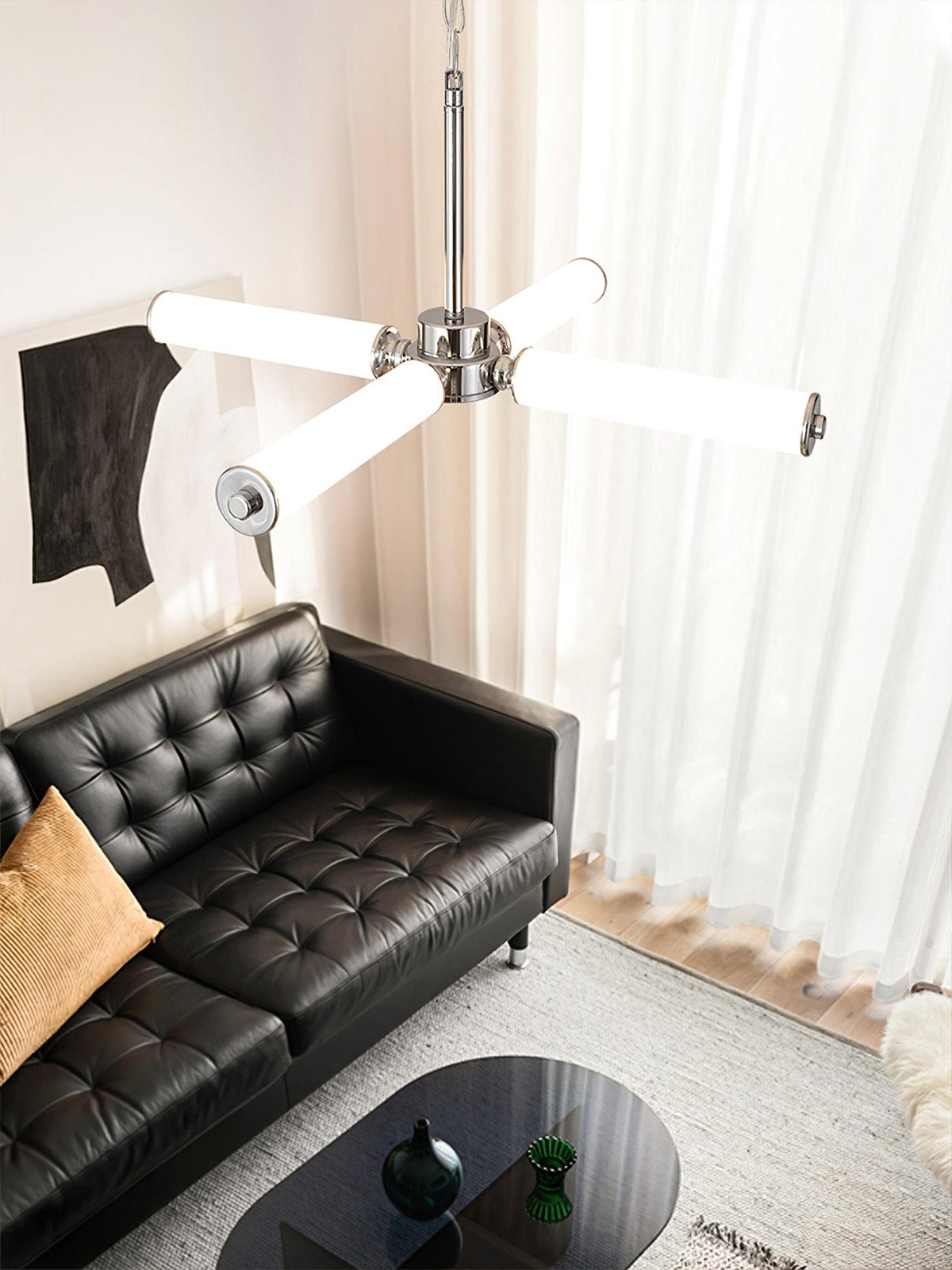 Zoliria Modern Minimalist LED Glass Chandelier