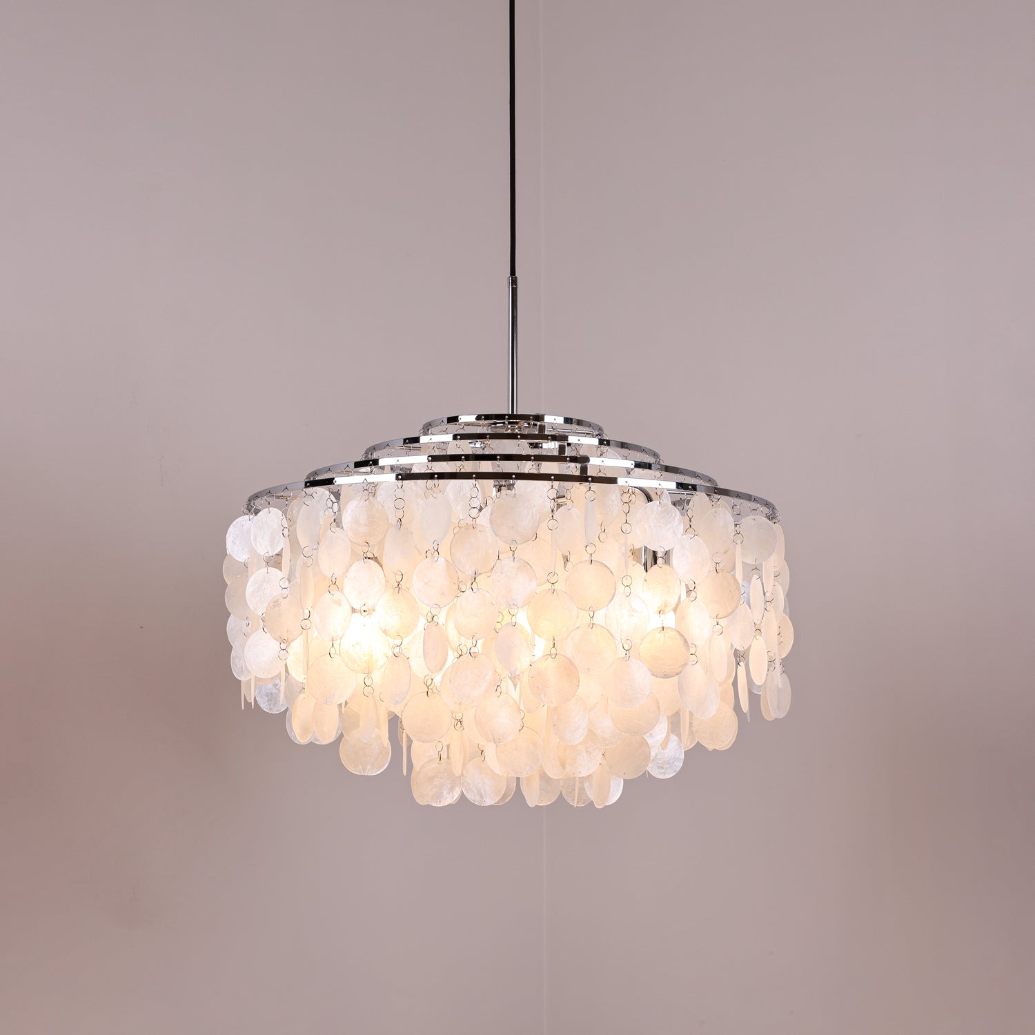 Rivena Pendant Lamp Round Shell Ring