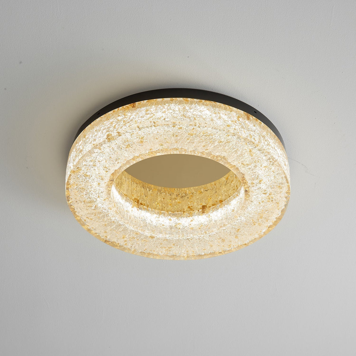 Dovira Ice Crack Circle Resin Ceiling Lamp