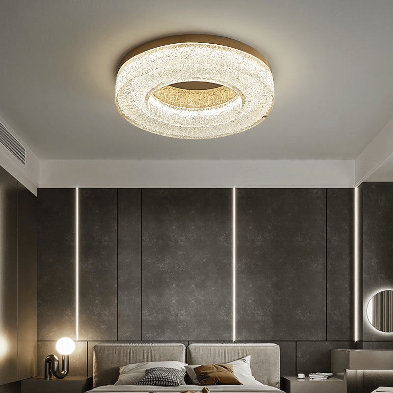 Dovira Ice Crack Circle Resin Ceiling Lamp