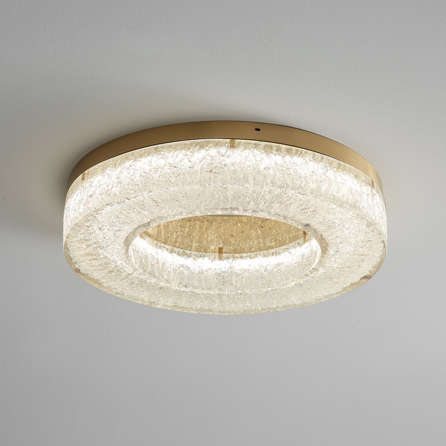 Dovira Ice Crack Circle Resin Ceiling Lamp
