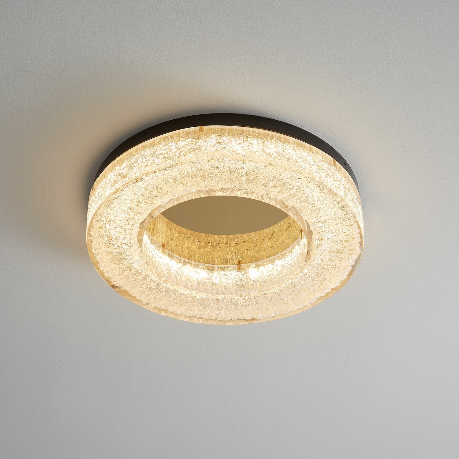 Dovira Ice Crack Circle Resin Ceiling Lamp