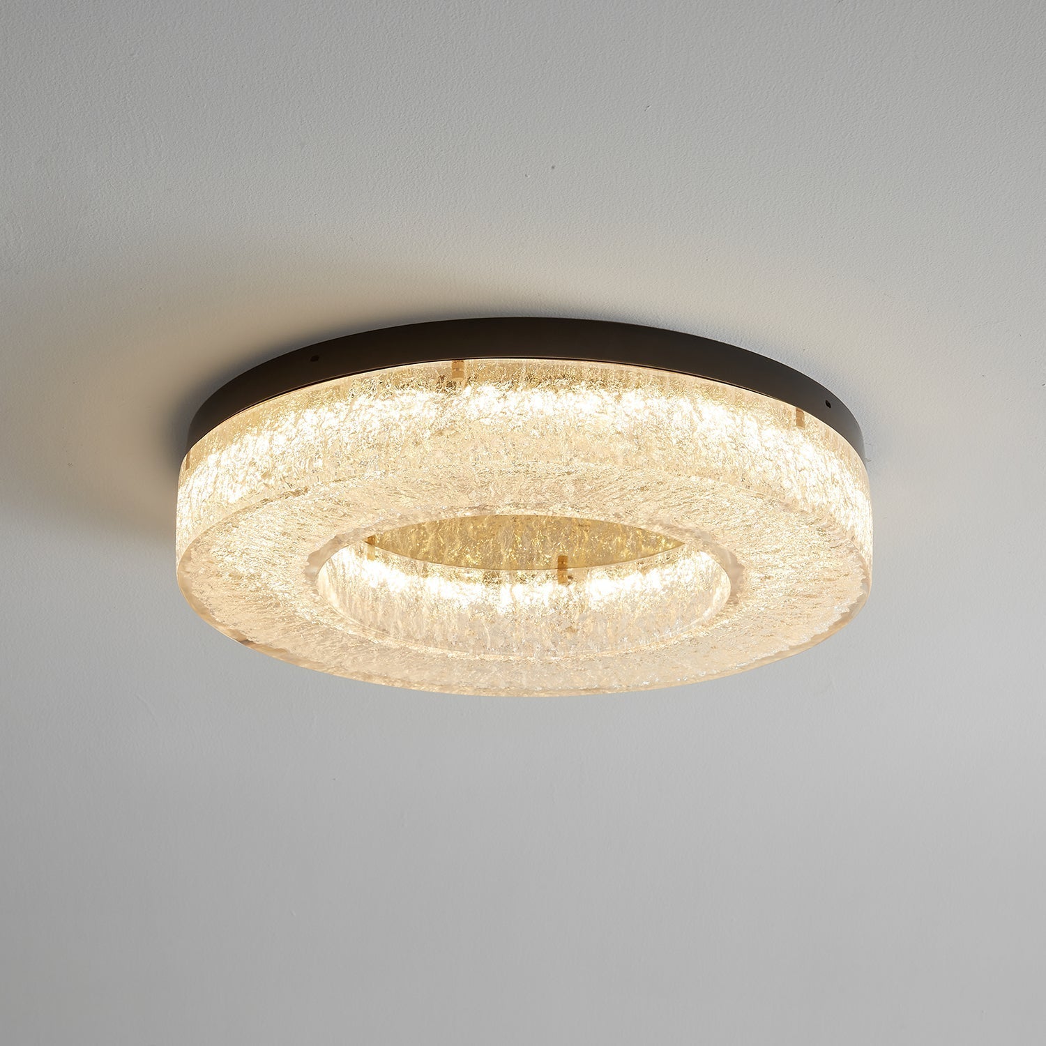 Dovira Ice Crack Circle Resin Ceiling Lamp