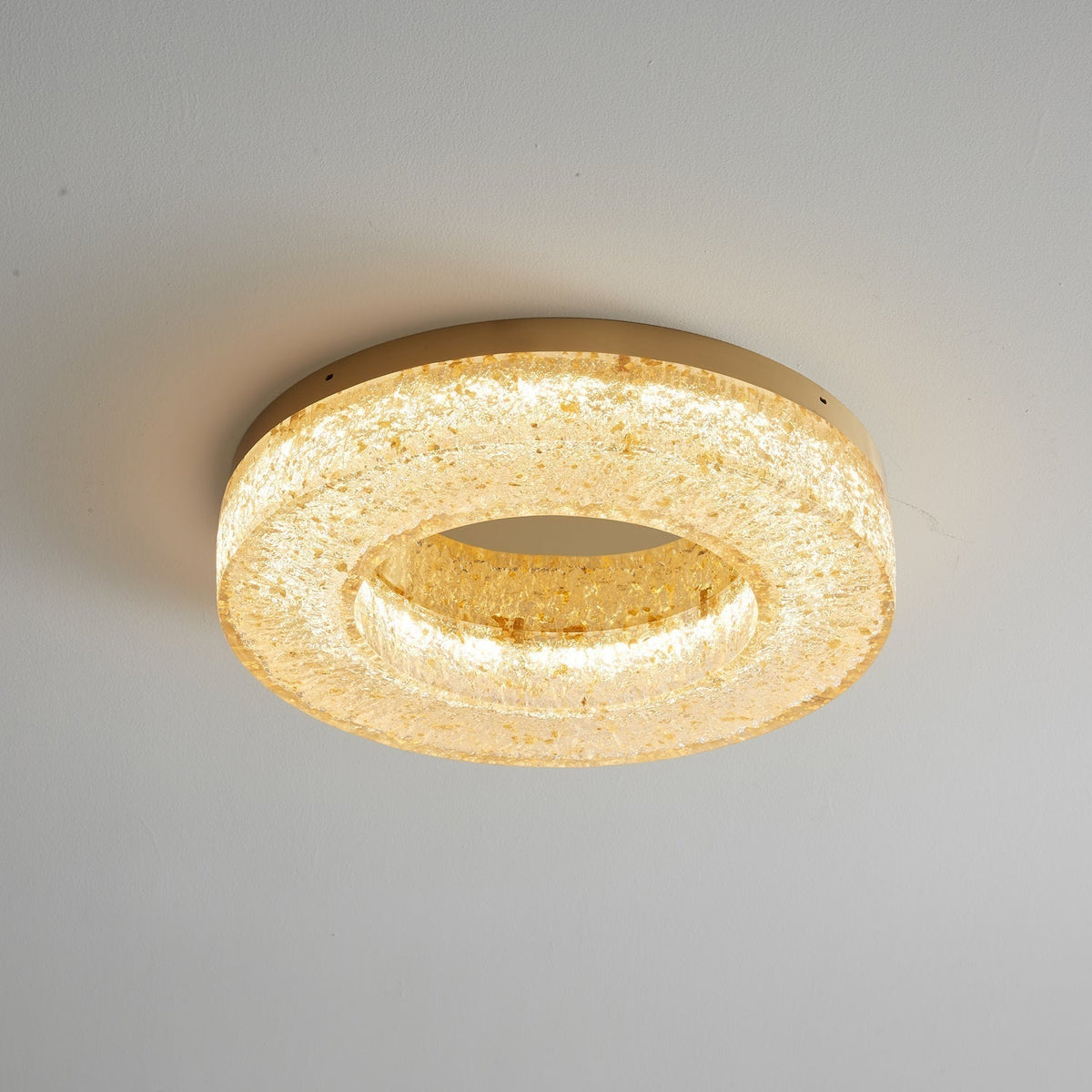 Dovira Ice Crack Circle Resin Ceiling Lamp