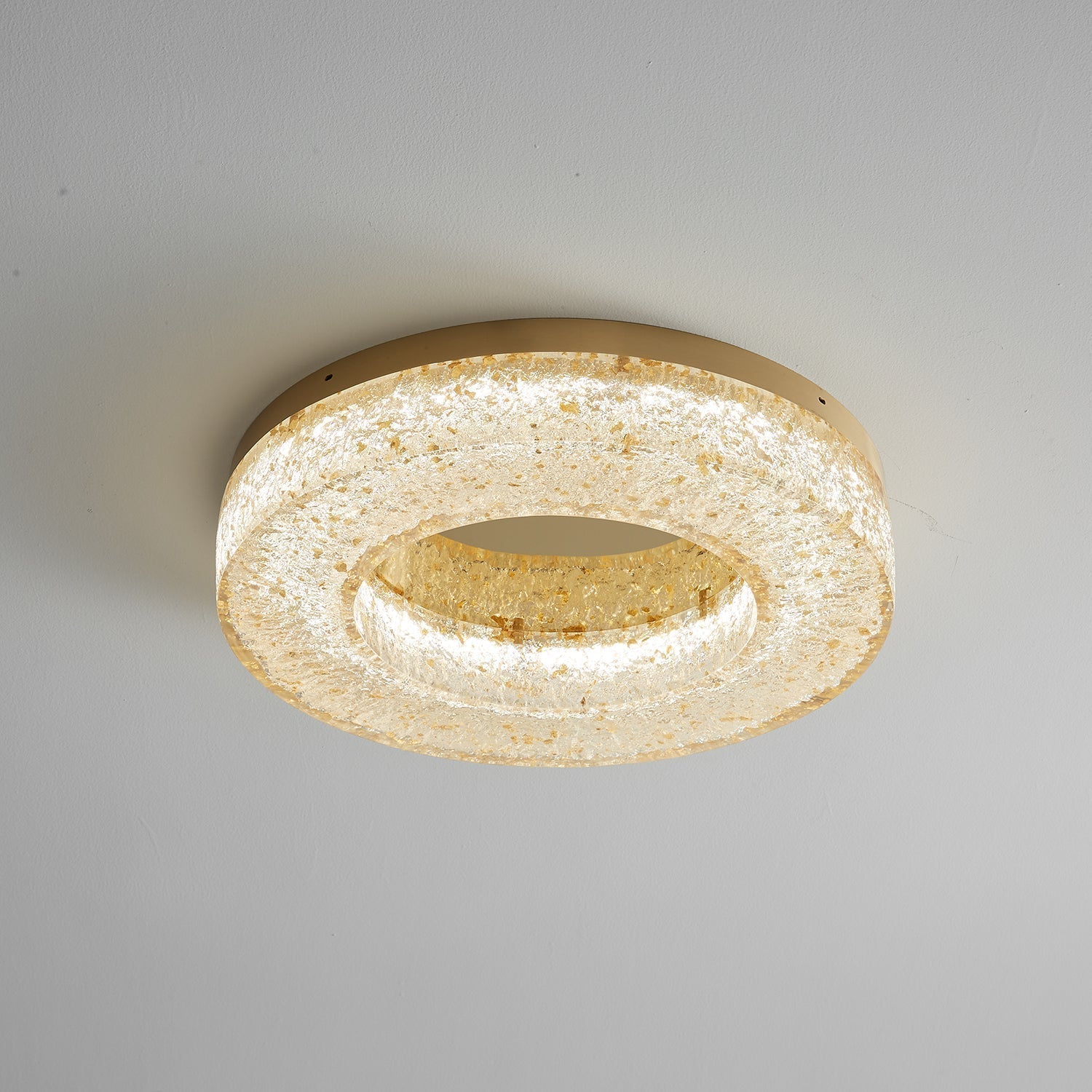 Dovira Ice Crack Circle Resin Ceiling Lamp