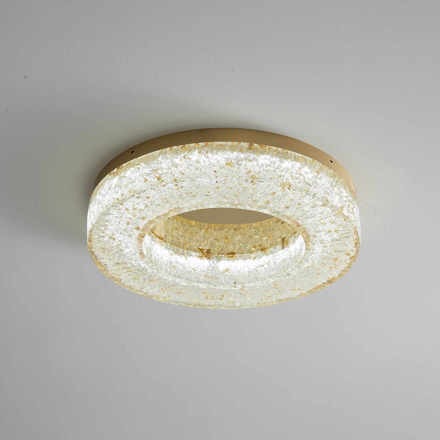 Dovira Ice Crack Circle Resin Ceiling Lamp