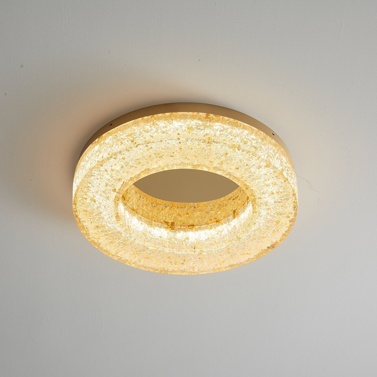 Dovira Ice Crack Circle Resin Ceiling Lamp