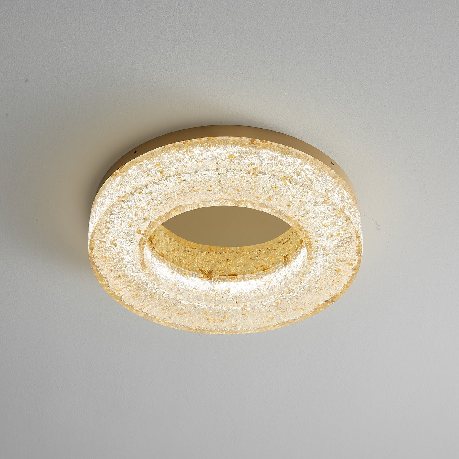 Dovira Ice Crack Circle Resin Ceiling Lamp