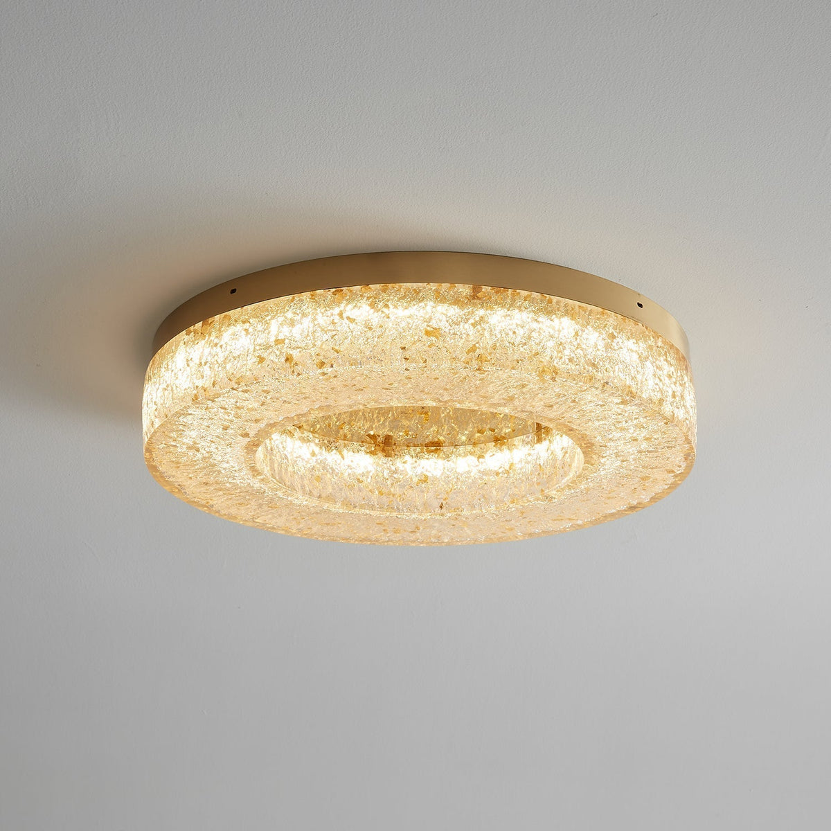 Dovira Ice Crack Circle Resin Ceiling Lamp