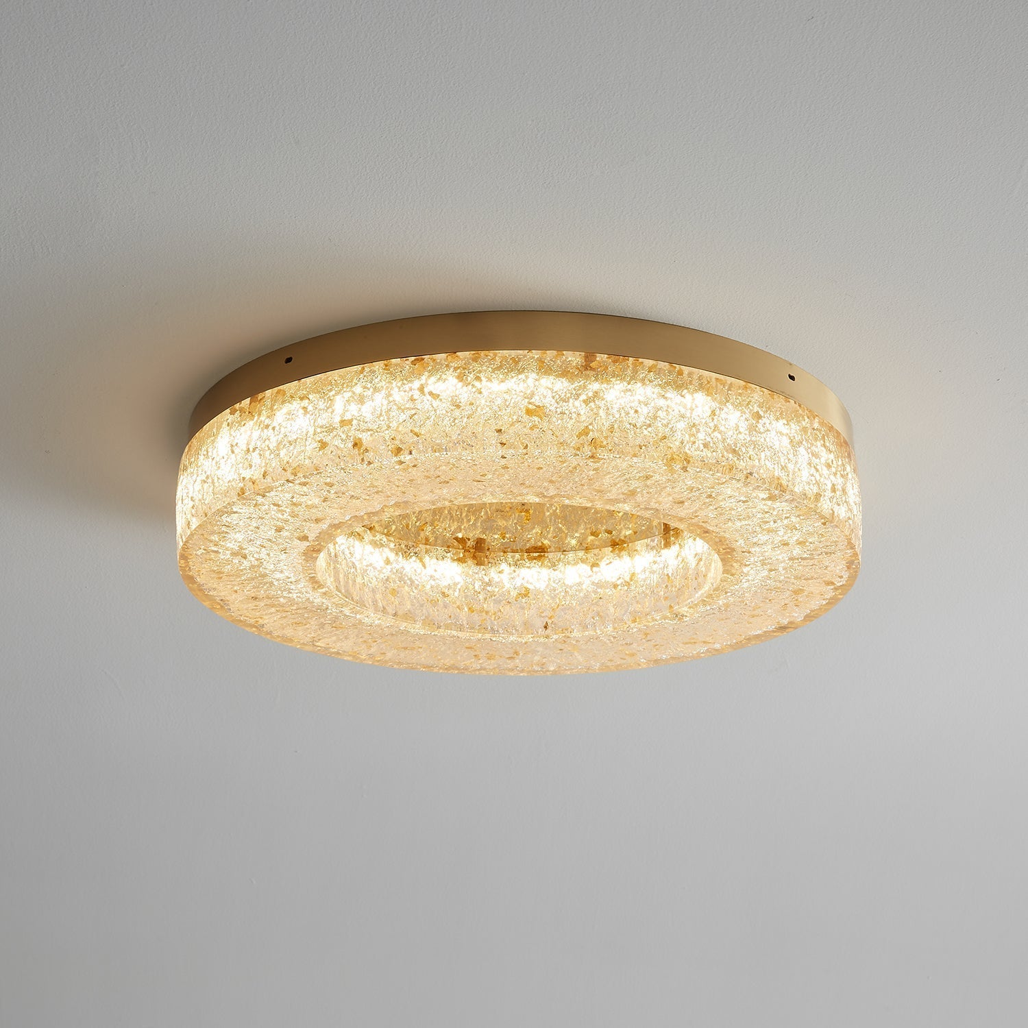 Dovira Ice Crack Circle Resin Ceiling Lamp