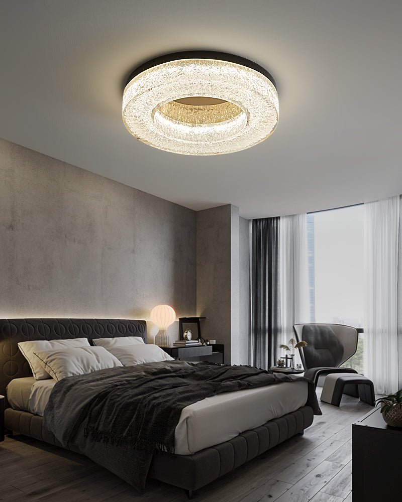 Dovira Ice Crack Circle Resin Ceiling Lamp