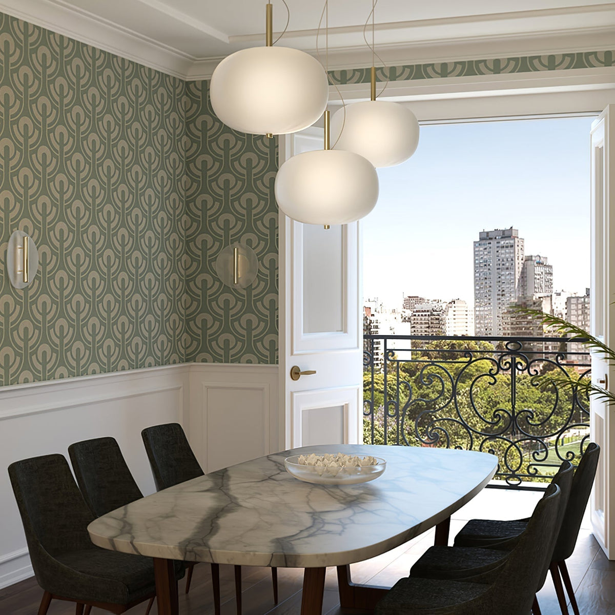 Duality Modern Glass Pendant Light