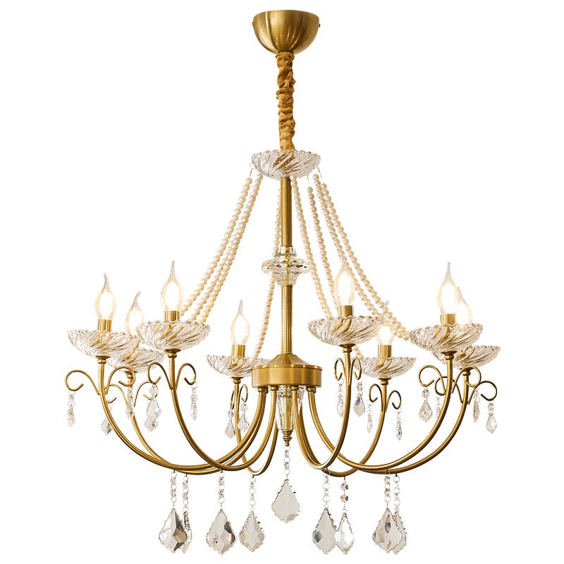 Elyisian Chandelier Pearl Crystal Elegant Classic