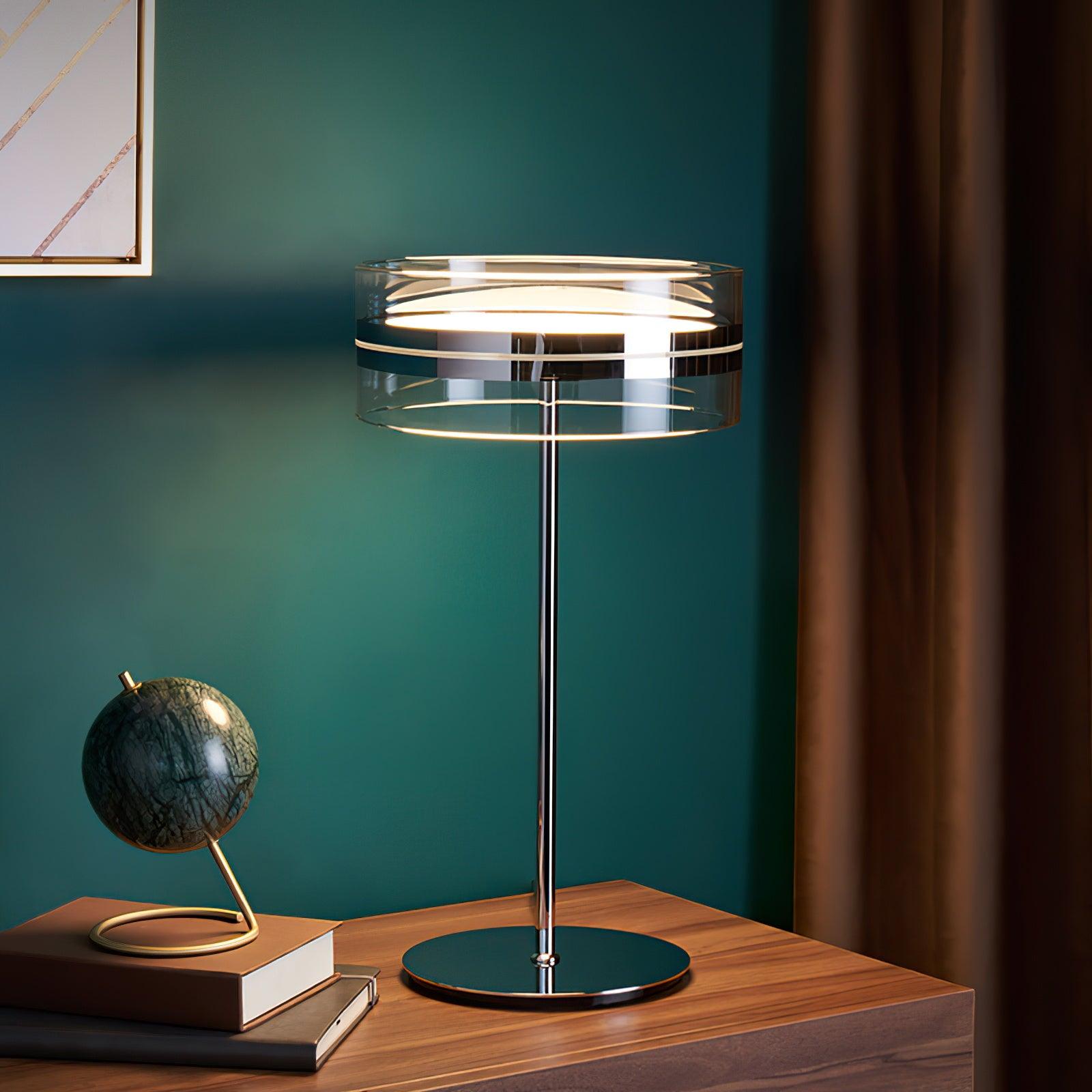 Lioreette Chrome & Glass Table Lamp