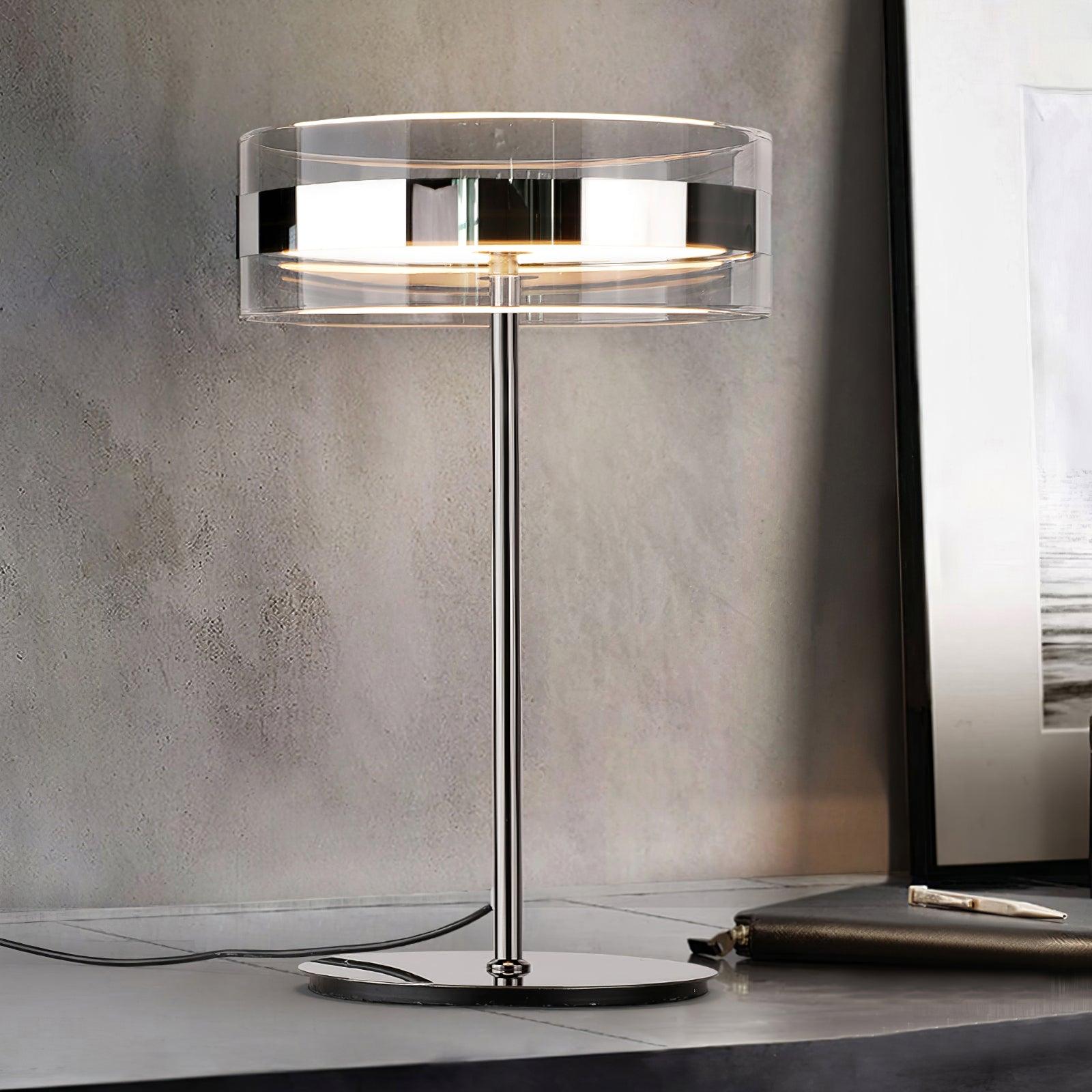 Lioreette Chrome & Glass Table Lamp