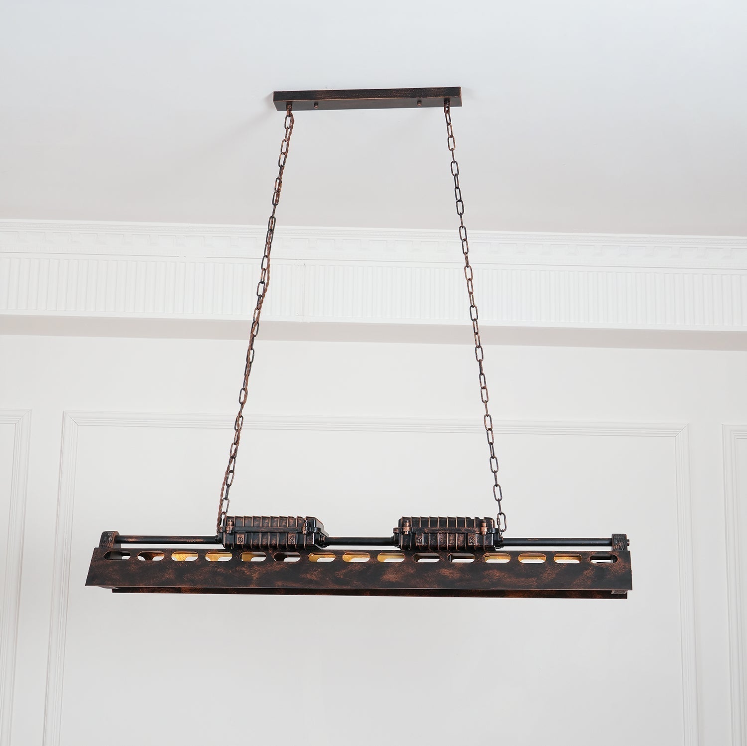 Mael Chandelier Industrial Rectangular Frame