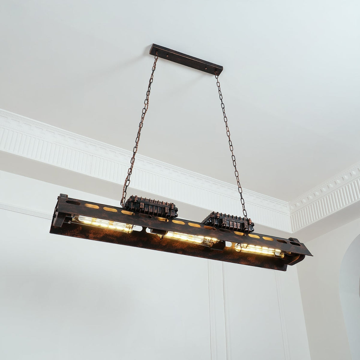 Epoch Industrial Steampunk Indoor Chandelier