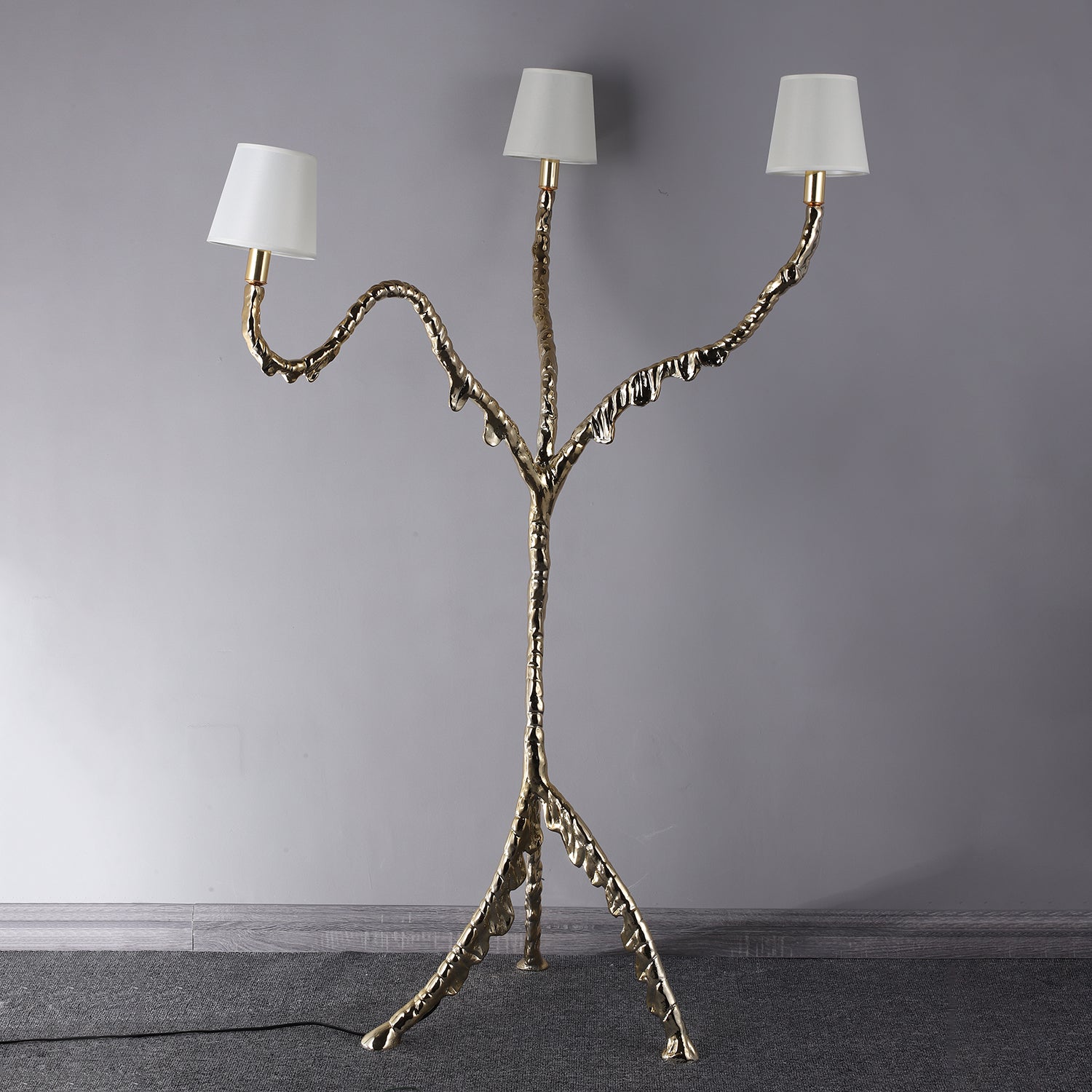 Dendria Triple-Arm Branch Sculptural Floor Lamp