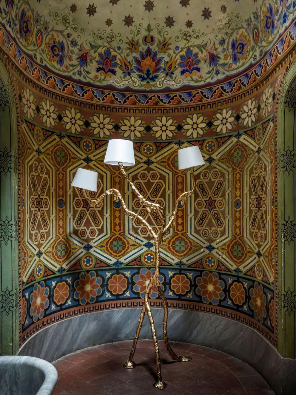 Dendria Triple-Arm Branch Sculptural Floor Lamp