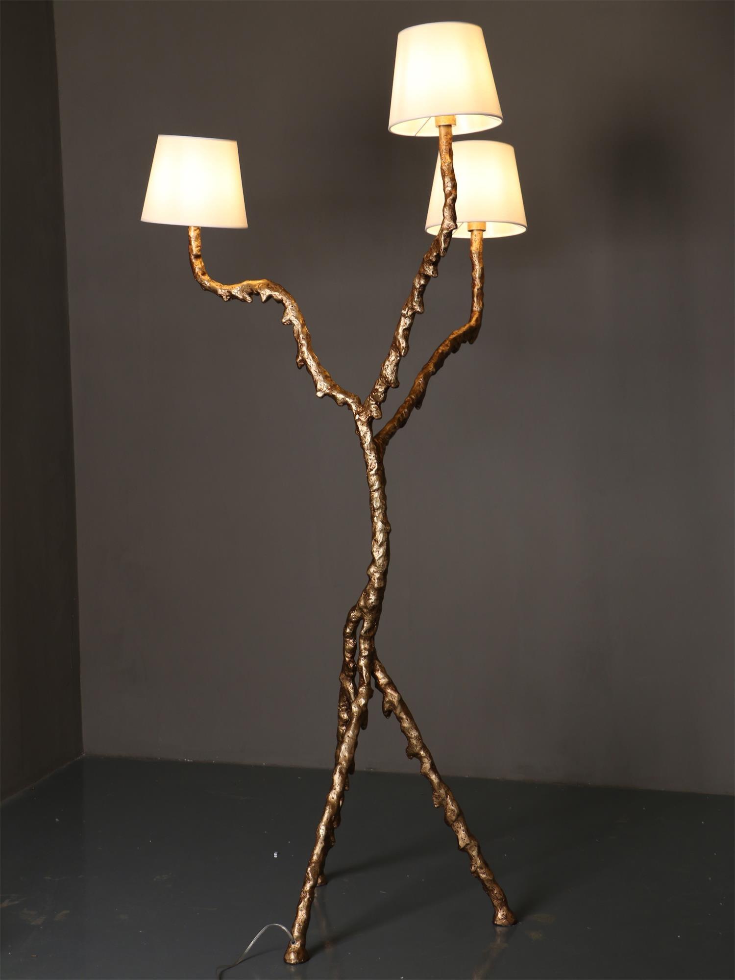 Dendria Triple-Arm Branch Sculptural Floor Lamp