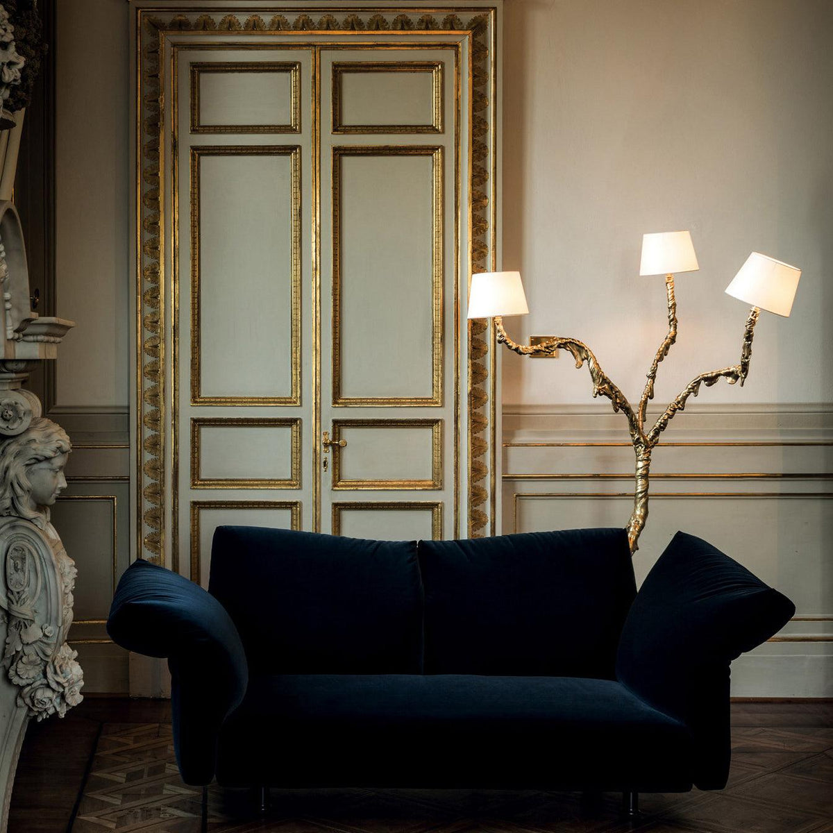 Dendria Triple-Arm Branch Sculptural Floor Lamp