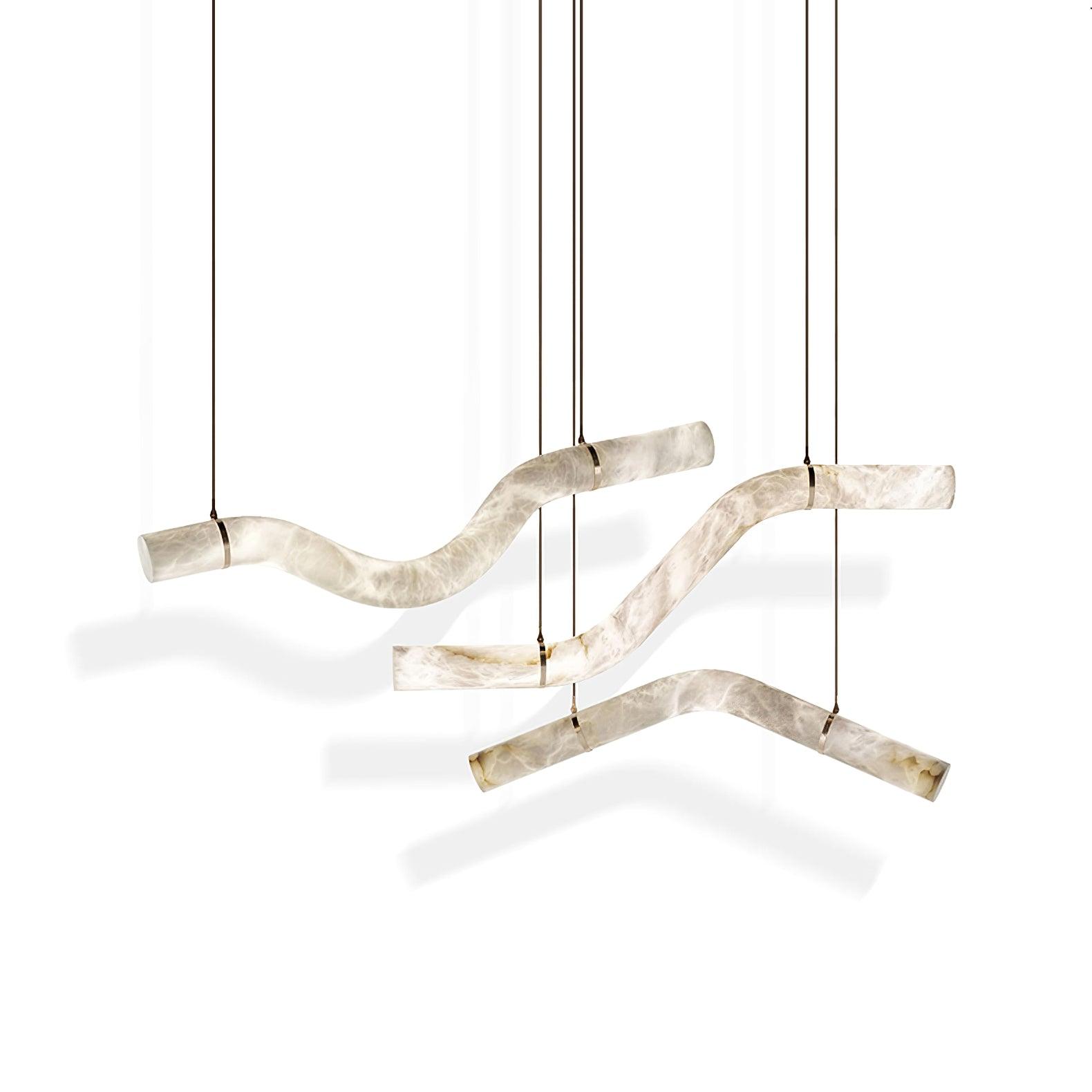 Mithos Curved Alabaster Pendant Light