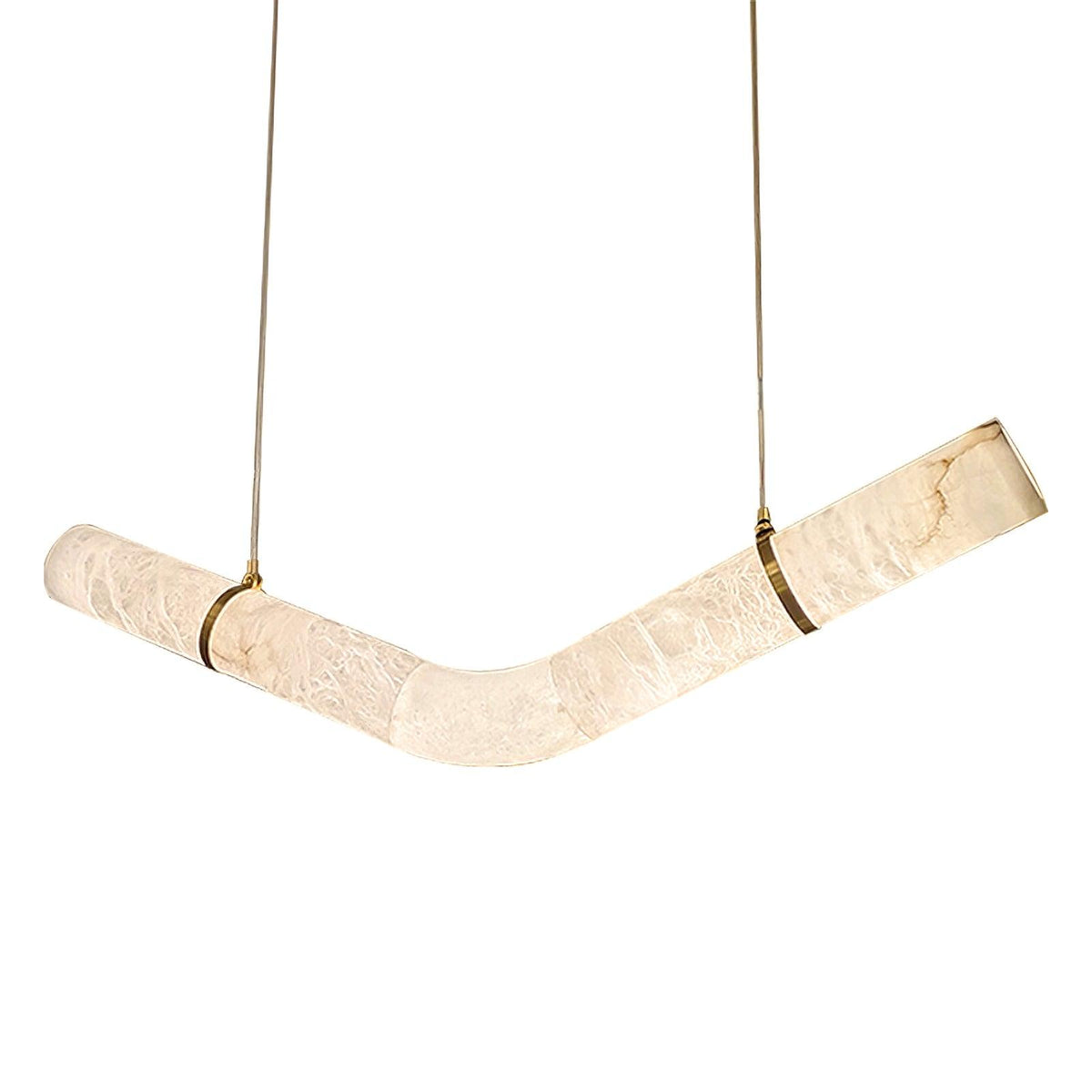 Mithos Curved Alabaster Pendant Light