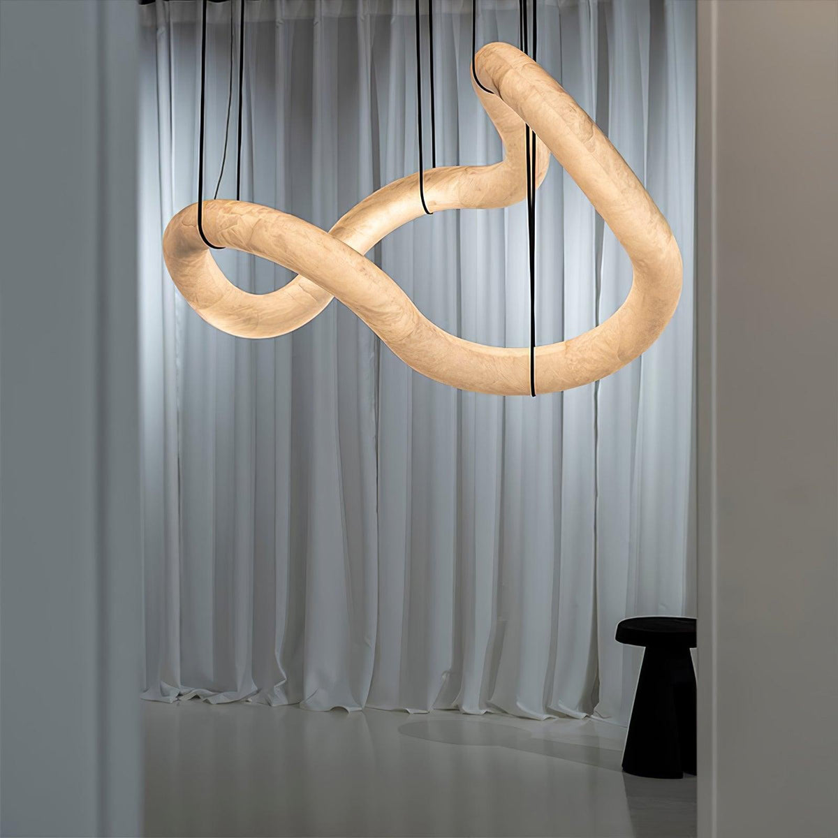Mithos Curved Alabaster Pendant Light