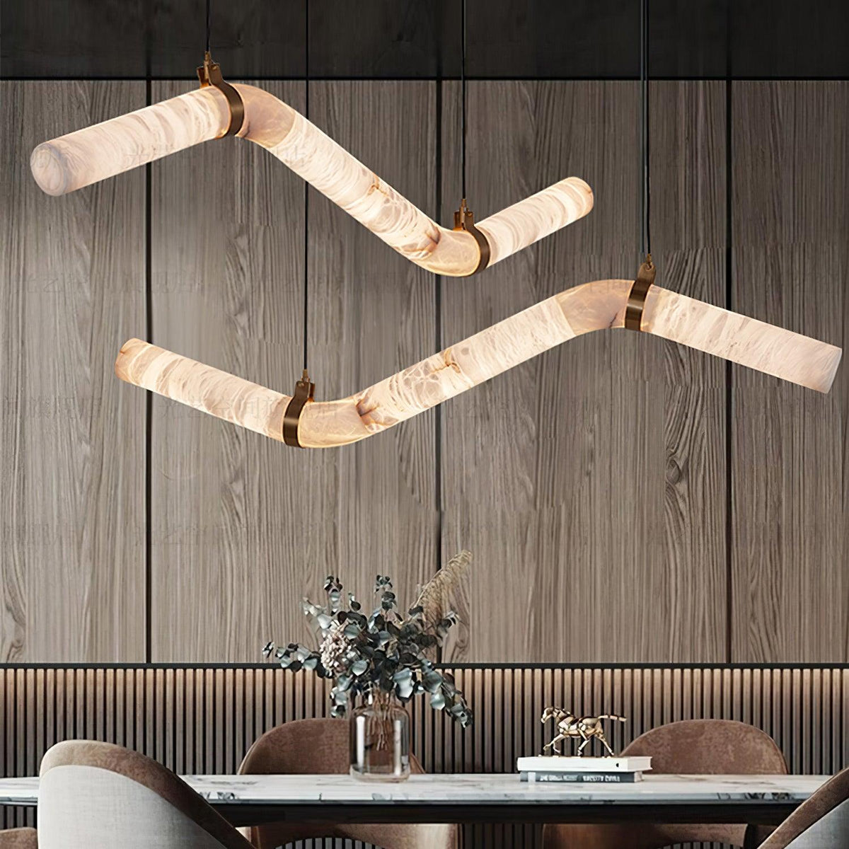 Luste Alabaster Closed-loop Pendant Light Chandelier