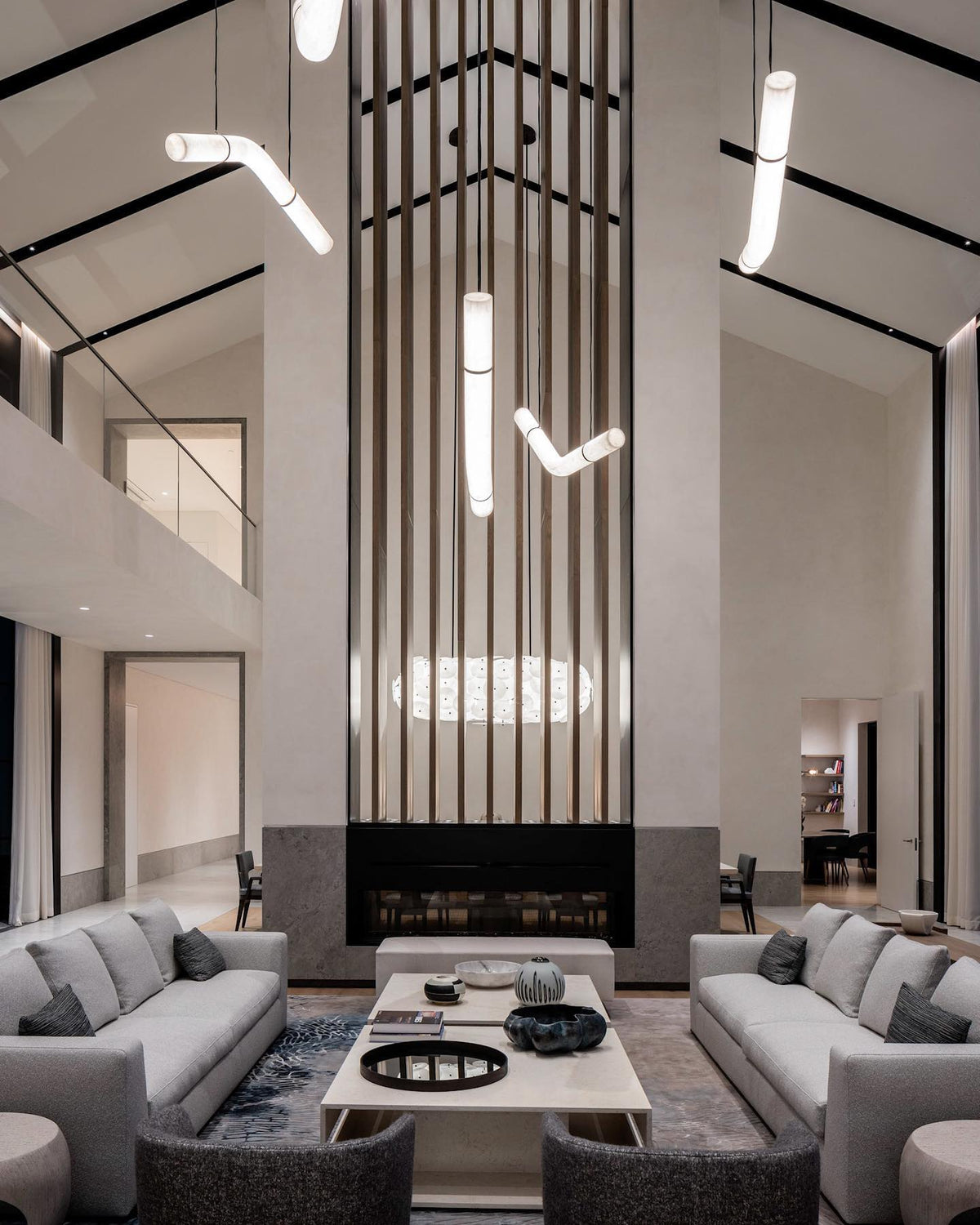 Mithos Curved Alabaster Pendant Light