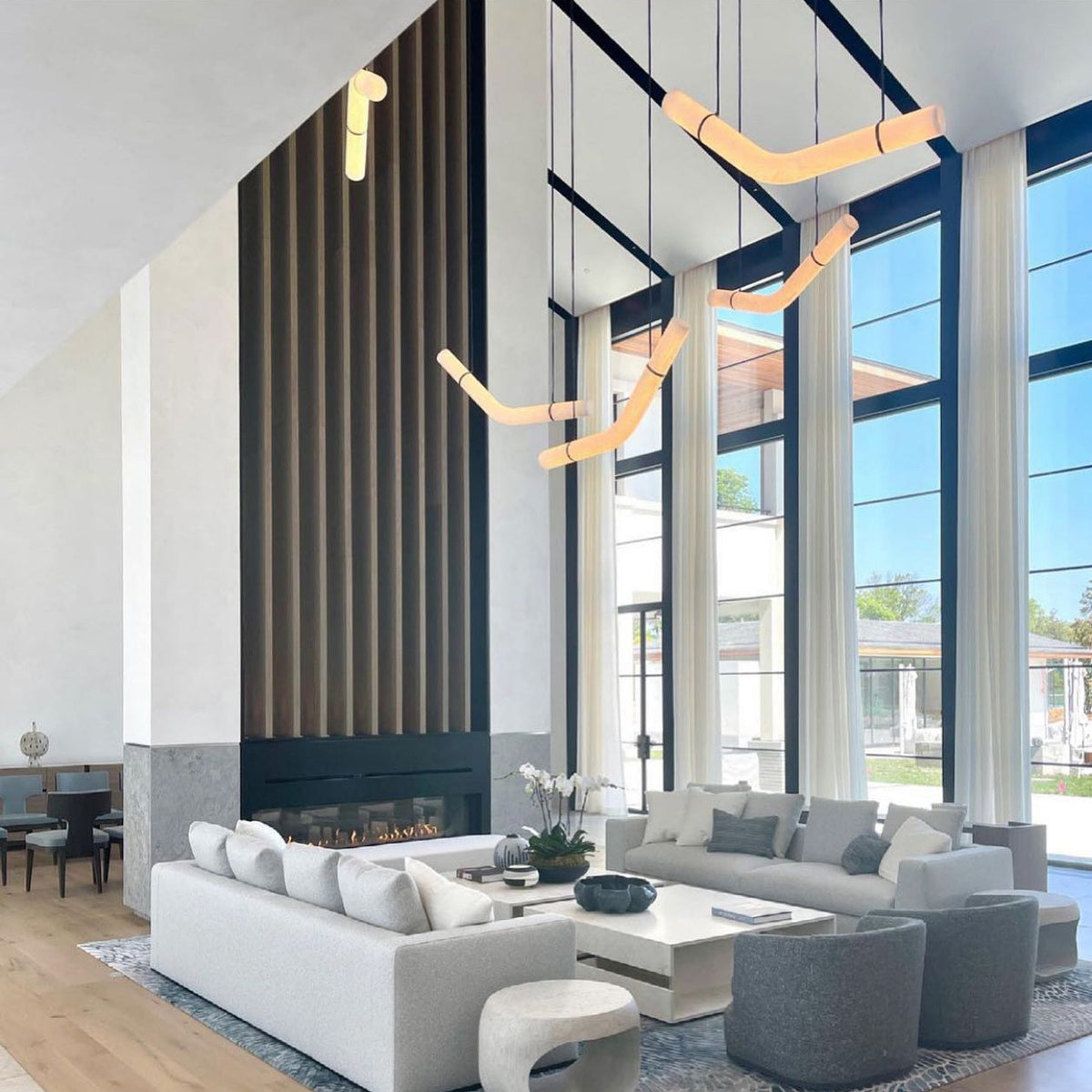 Luste Alabaster Closed-loop Pendant Light Chandelier