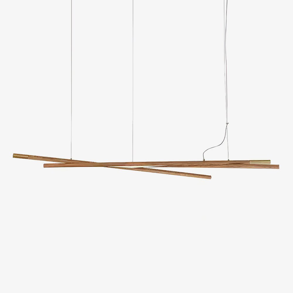 Elvuaine Chandelier Wooden Linear LED