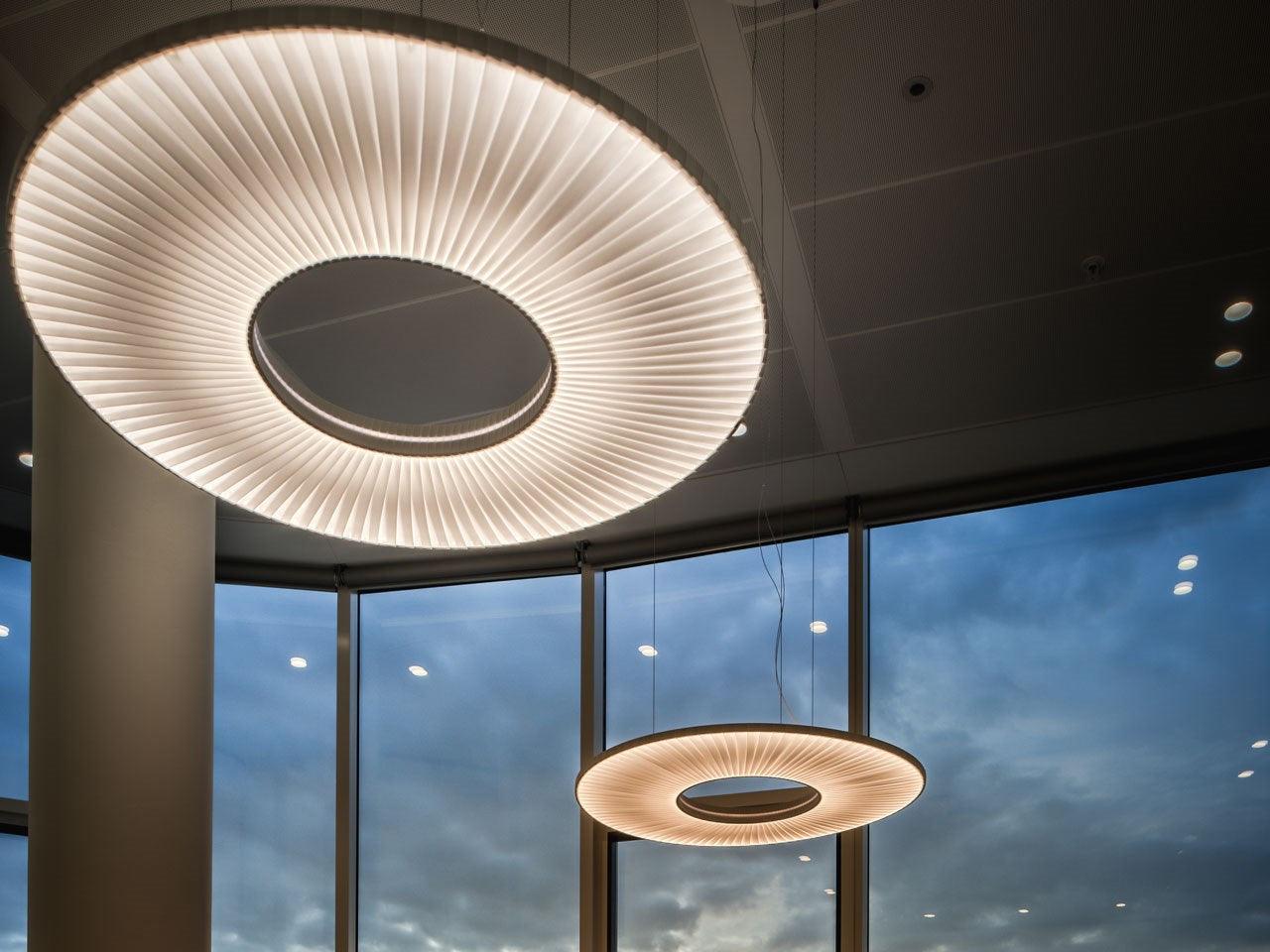Lumira Pendant Lamp White Fabric Classic
