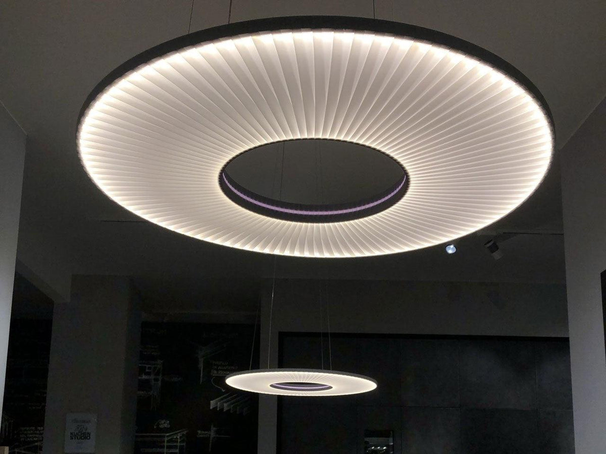 Lumira Pendant Lamp White Fabric Classic