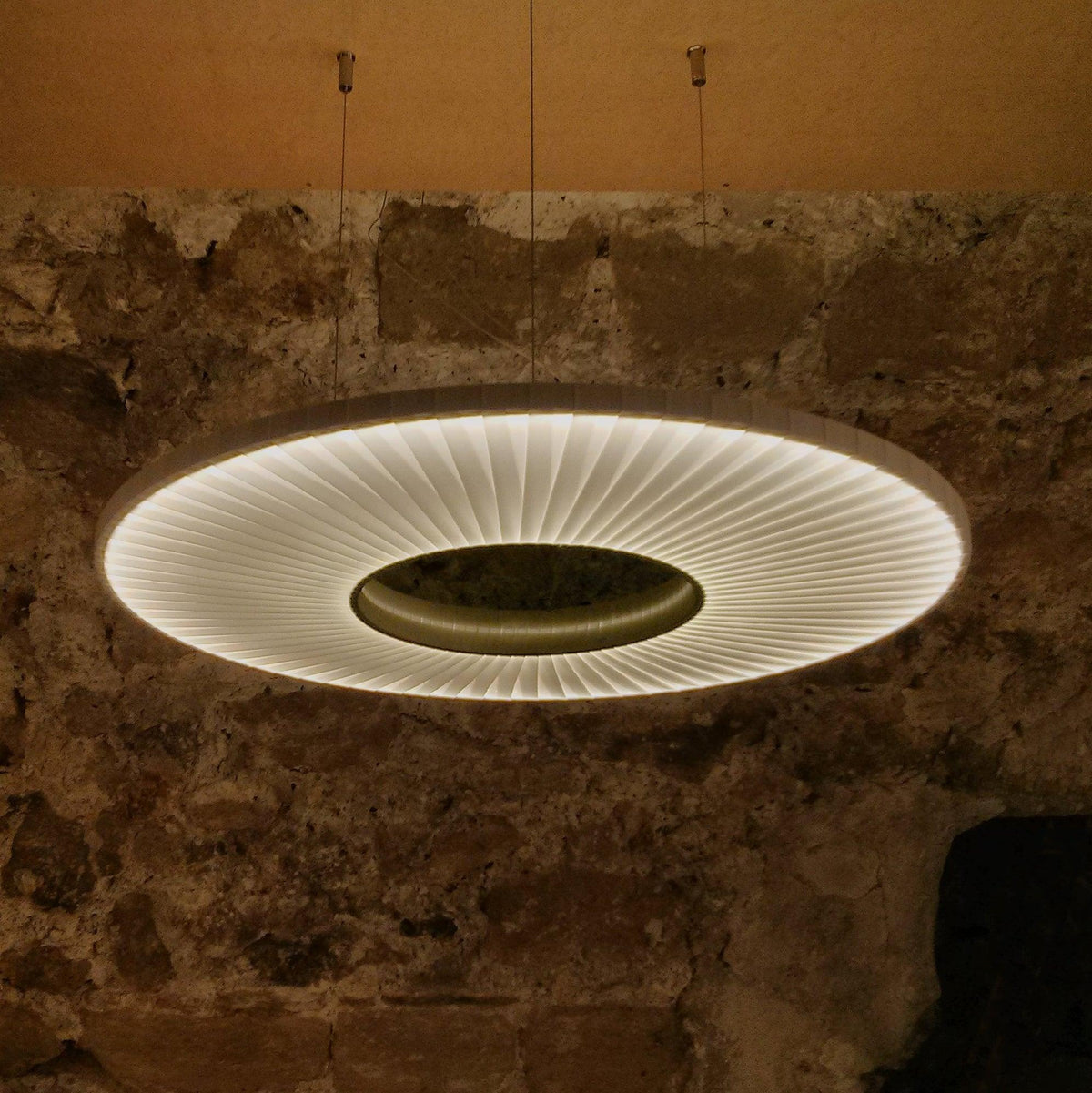 Lumira Pendant Lamp White Fabric Classic
