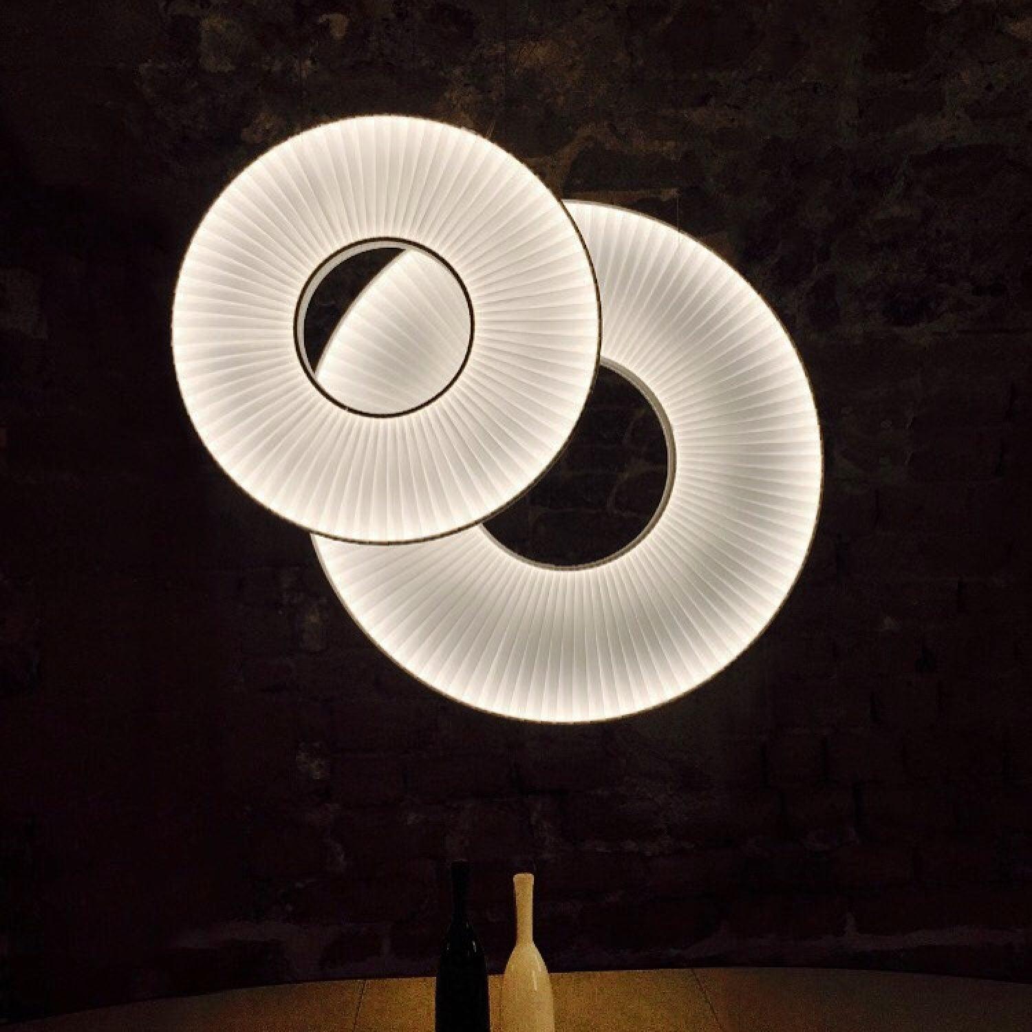 Lumira Pendant Lamp White Fabric Classic