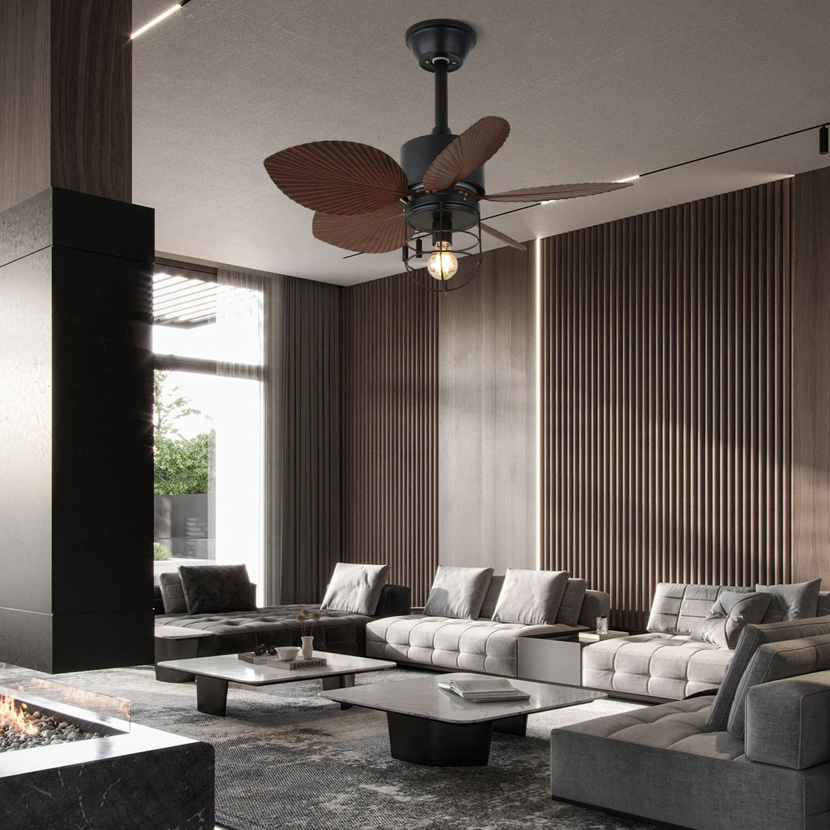 Viraenaine Industrial Ceiling Fan Light