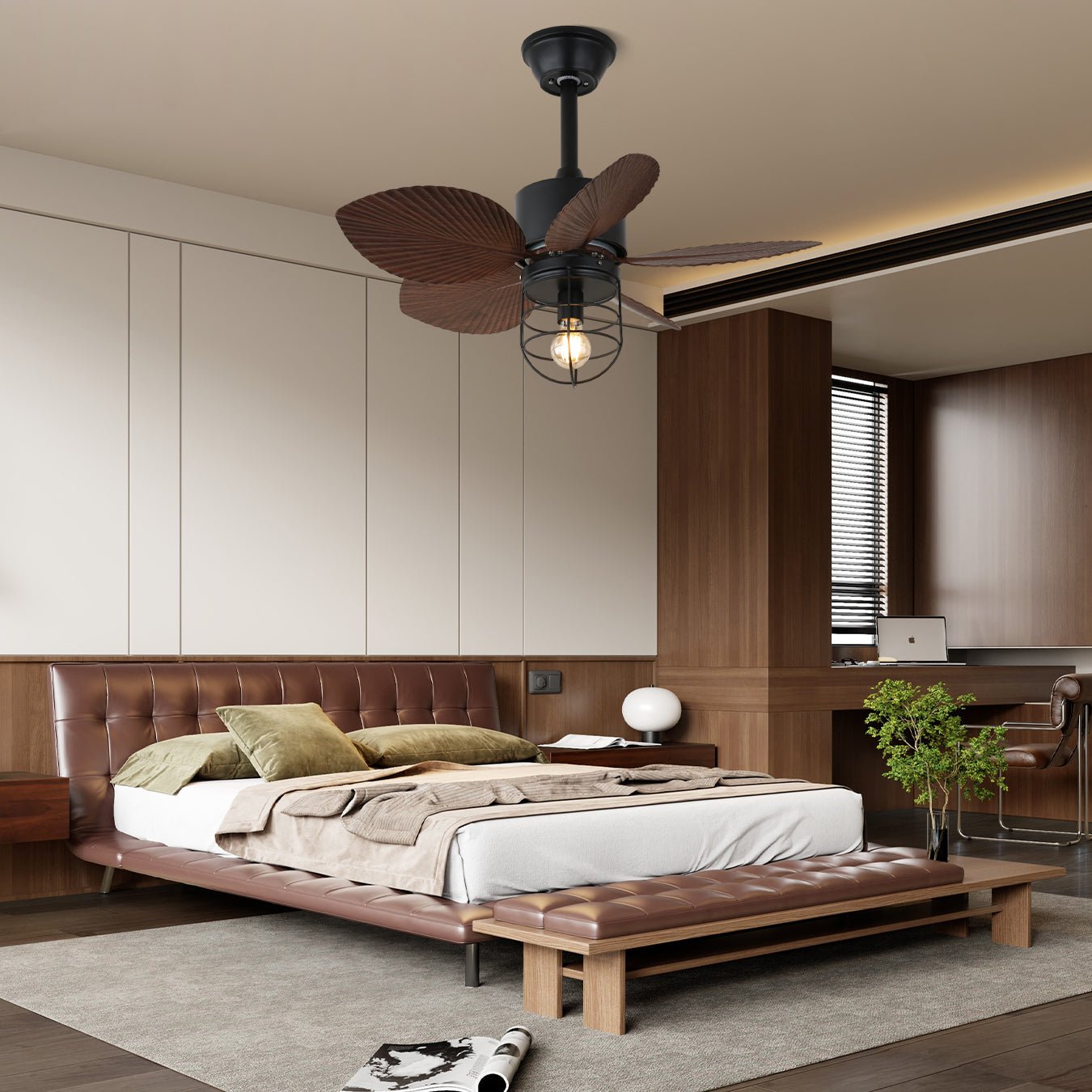 Viraenaine Industrial Ceiling Fan Light