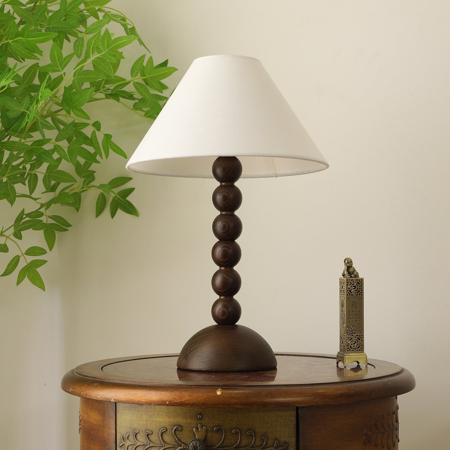 Lennox Wood & Fabric Elegant Table Lamp