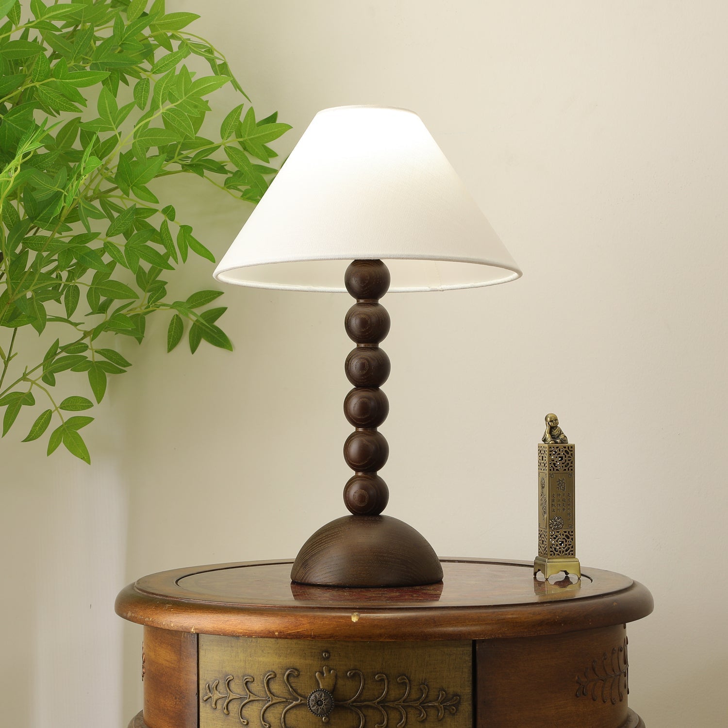Lennox Wood & Fabric Elegant Table Lamp