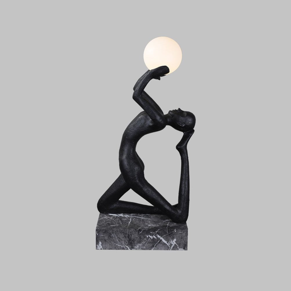 Evvinyra Contorted Black Floor Lamp